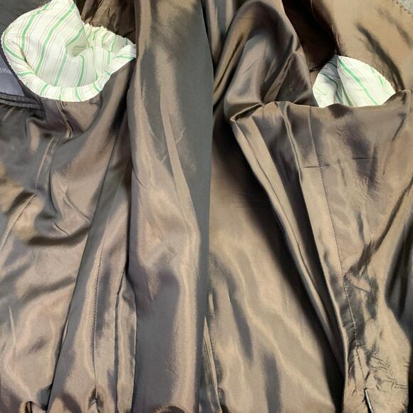 LUCIANO BARBERA Size 38 Regular Brown Plaid Wool Notch Lapel Pleated Suit - Picture 10 of 15